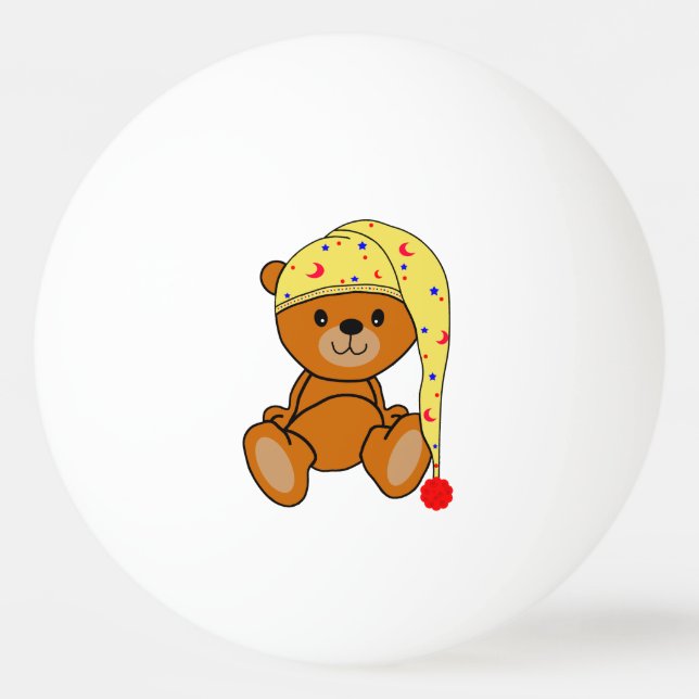 Pelota De Ping Pong Teddy bear with sleeping cap (Anverso)
