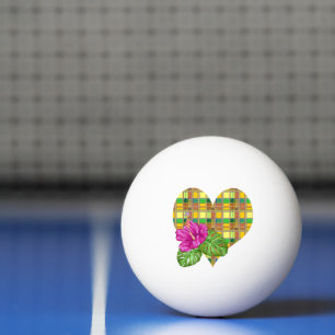 Pelota De Ping Pong Tela Colorida Caribeña Madras Tartán