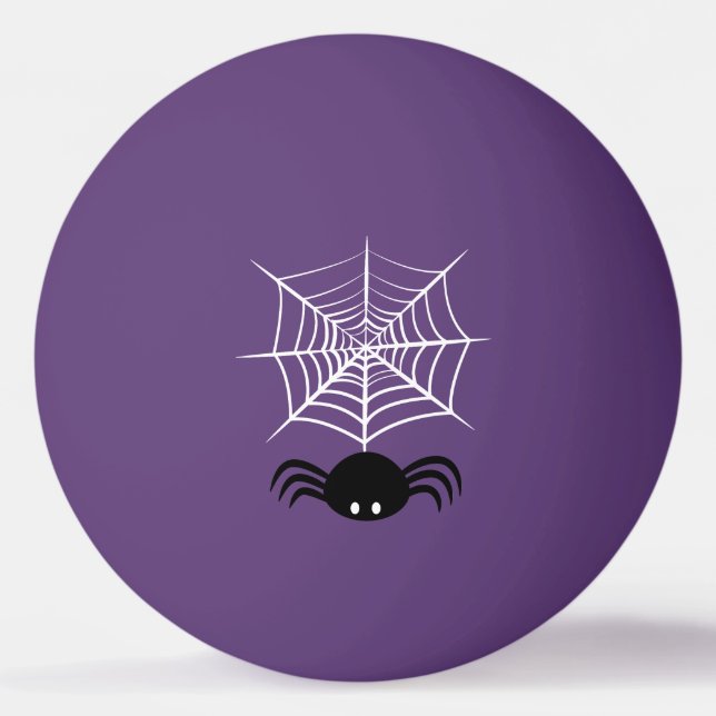 Pelota De Ping Pong Telaraña de Halloween  (Anverso)