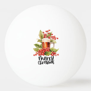 Pelota De Ping Pong Tema de Navidades de cerveza