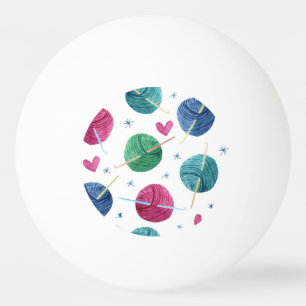 Pelota De Ping Pong Tema de punto, acuarela patrón sin fisuras.
