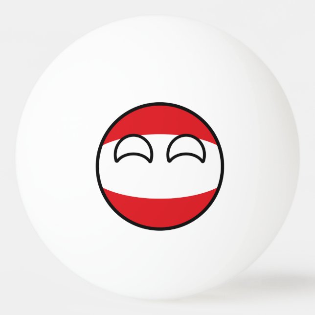 Pelota De Ping Pong Tendencia divertida Geeky Austria Countryball (Anverso)
