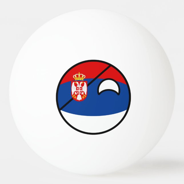 Pelota De Ping Pong Tendencia divertida Geeky Serbia Countryball (Anverso)