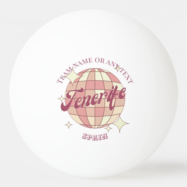 Pelota De Ping Pong Tenis de mesa de Tenerife España (Anverso)