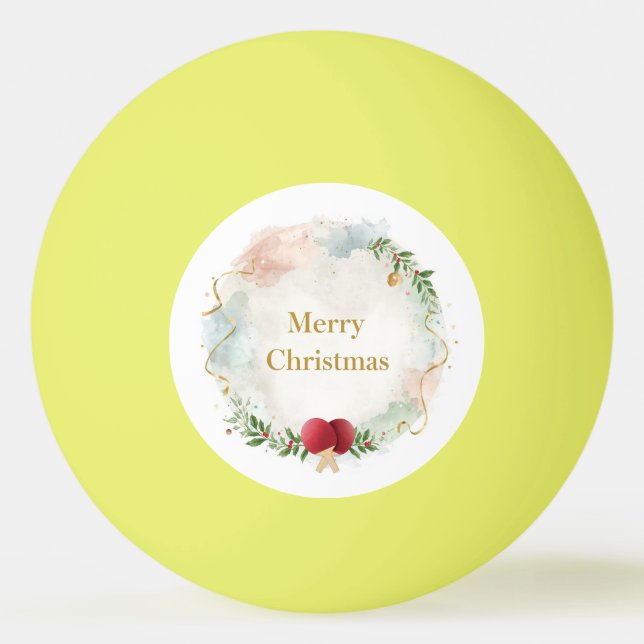 Pelota De Ping Pong Tennis Merry Christmas with tennis ball  (Anverso)