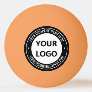 Pelota De Ping Pong Texto de logotipo de empresa personalizado Plantil