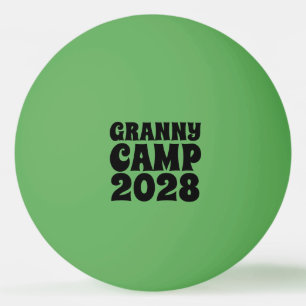 Pelota De Ping Pong Texto del campamento de abuelitas retro
