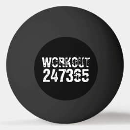 Pelota De Ping Pong Texto grabado y desgastado Workout 247365 white