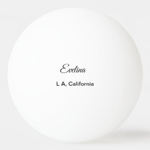 Pelota De Ping Pong texto simple mínimo añadir su nombre lugar ciudad