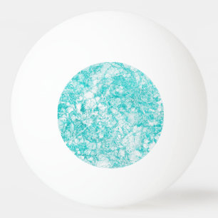 Pelota De Ping Pong Textura de Mint Blue & White Marble
