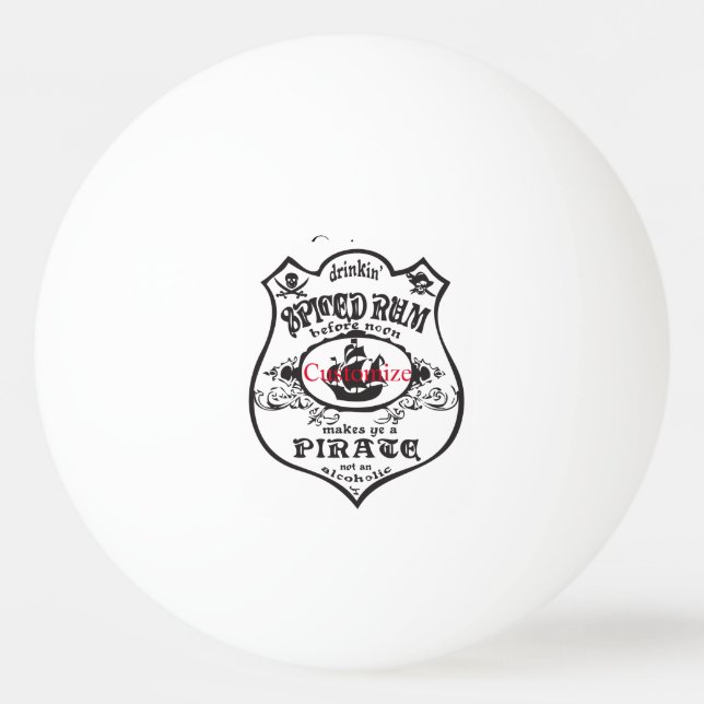 Pelota De Ping Pong Thunder_Cove, bebida pirata de ron picada (Anverso)