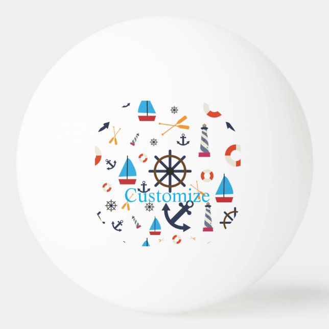 Pelota De Ping Pong Thunder_Cove de tema náutico   (Anverso)