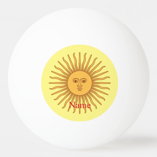 Pelota De Ping Pong Thunder_Cove, Ilustracion de arte de Sun face (Anverso)