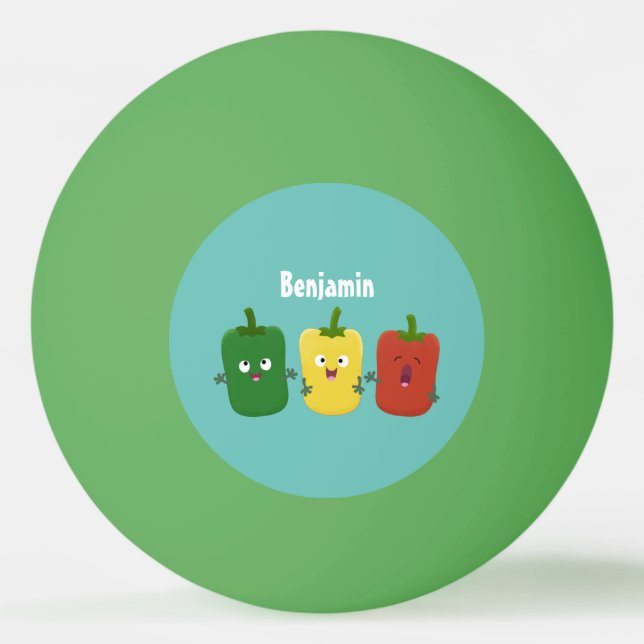 Pelota De Ping Pong Tía de pimiento picante capsicum trío canto person (Anverso)