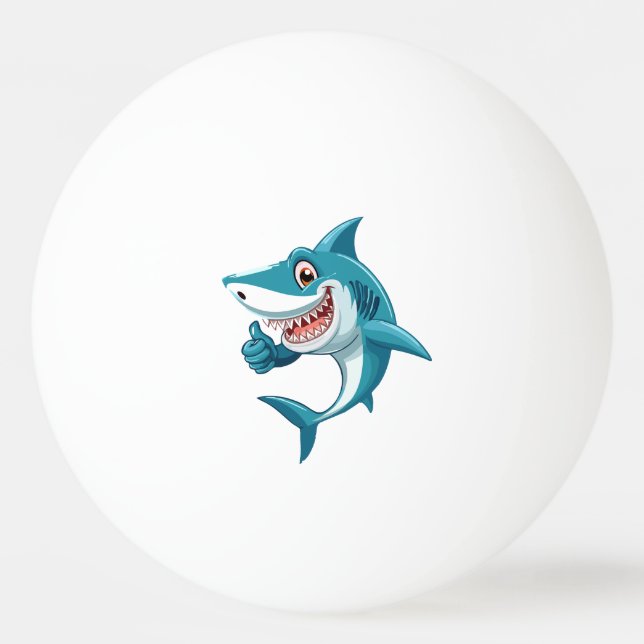 Pelota De Ping Pong Tiburón lindo (Anverso)