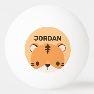 Pelota De Ping Pong Tigre lindo con nombre personalizado
