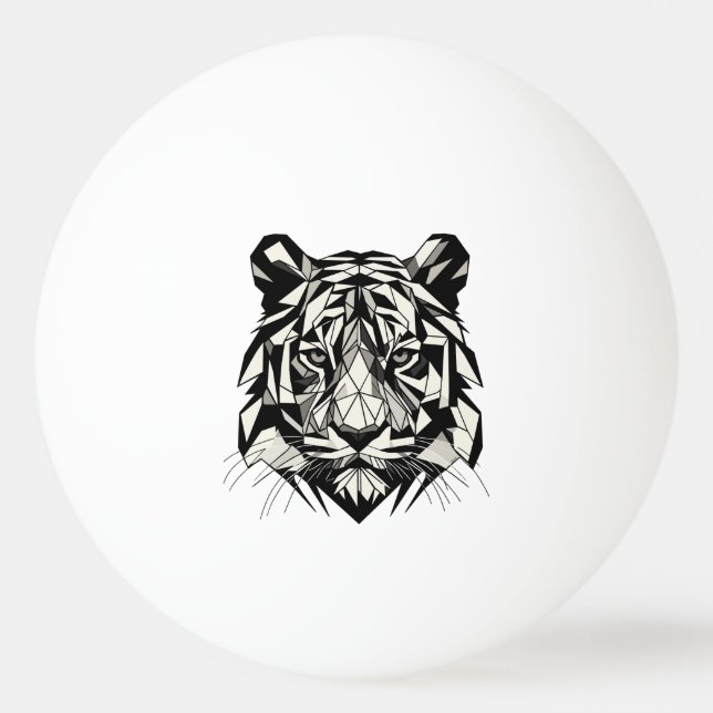 Pelota De Ping Pong Tigre mirando (Anverso)