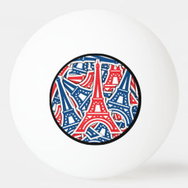 Pelota De Ping Pong Torre Eiffel, patrón de Francia