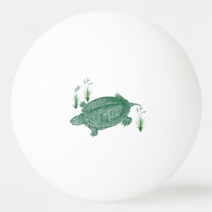 Pelota De Ping Pong Tortuga del Mar Verde