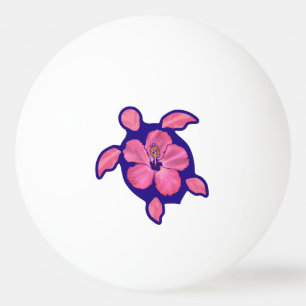Pelota De Ping Pong Tortuga e hibisco hawaianos de Honu