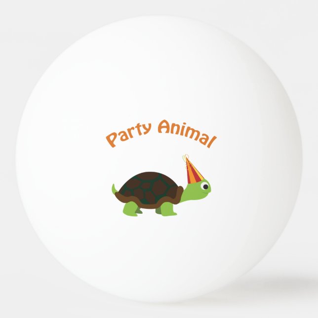 Pelota De Ping Pong Tortuga Fiestera (Anverso)