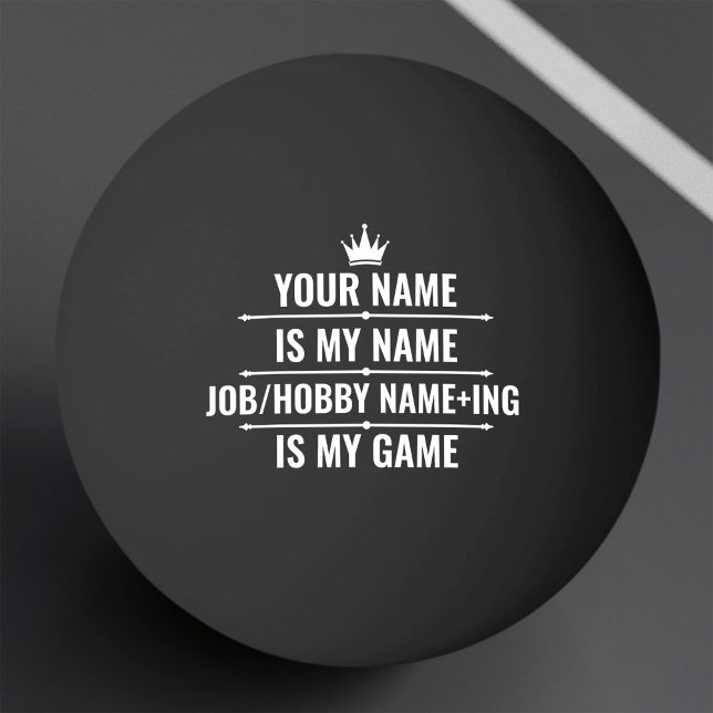 Pelota De Ping Pong Trabajo divertido personalizado y nombre de aficio (Subido por el creador)