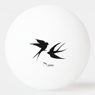 Pelota De Ping Pong Tragar pájaros Silhouettes Thunder_Cove  