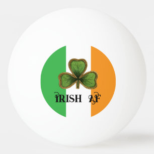 Pelota De Ping Pong Trébol vintage verde día de San Patricio irlandés