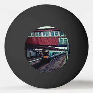 Pelota De Ping Pong Tren azul claro, bajo puente