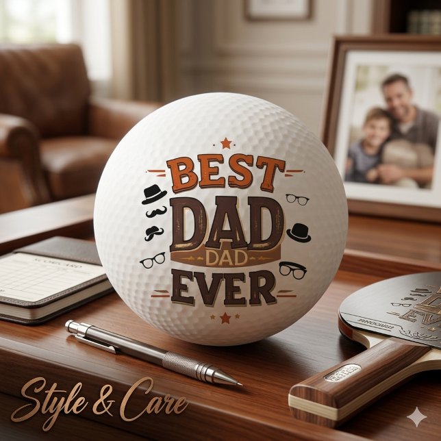 Pelota de Ping Pong Tres Estrellas – Regalo para e (Three Star Ping Pong Ball – Best Dad Ever Gift
)
