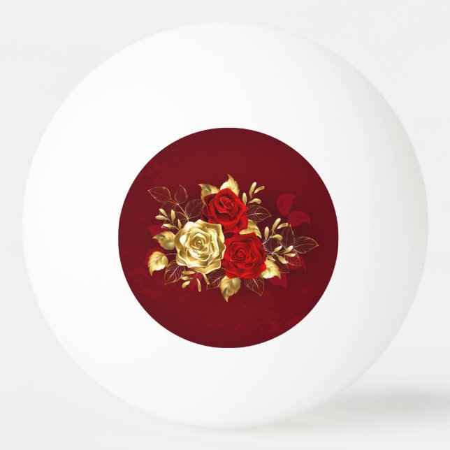 Pelota De Ping Pong Tres Rosas Joyas (Anverso)