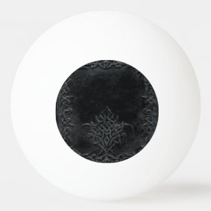 Pelota De Ping Pong Tribal negra caída