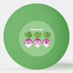 Pelota De Ping Pong Trío de verduras de nabo lindo personalizado