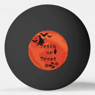 Pelota De Ping Pong Truco o invitación con la bruja y los palos en la