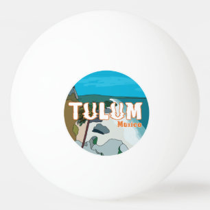 Pelota De Ping Pong Tulum Mexico Gran Idea de Regalo
