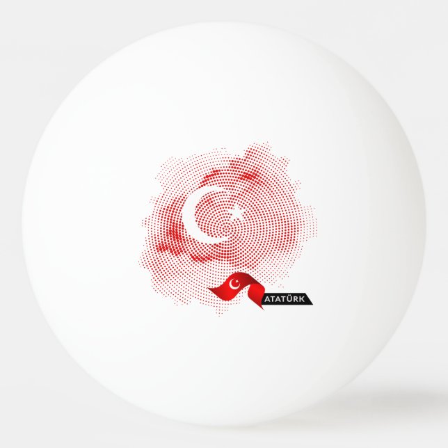 Pelota De Ping Pong Turkey flag (Anverso)