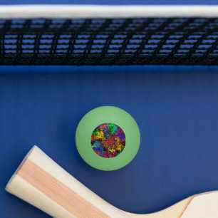 Pelota De Ping Pong Twirlers de color abstracto /