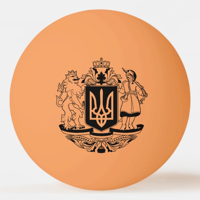 Pelota De Ping Pong Ucrania Gran escudo de armas (Anverso)