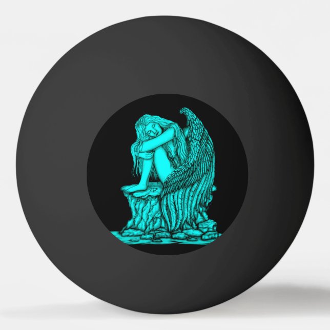 Pelota De Ping Pong Un ángel dormido en la piedra (Anverso)