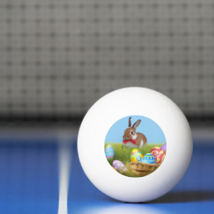 Pelota De Ping Pong Un lindo conejo de Pascua para un ánimo positivo