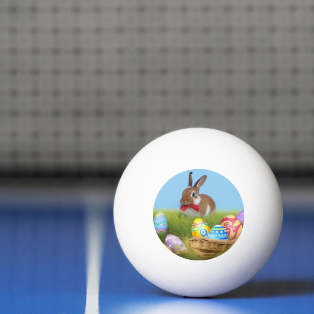 Pelota De Ping Pong Un lindo conejo de Pascua para un ánimo positivo (Neto)