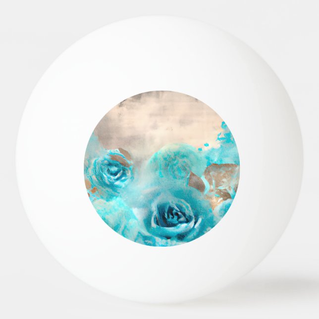 Pelota De Ping Pong Un Shabby azul Chic Ephemera Design Series 7 (Anverso)