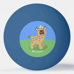 Pelota De Ping Pong Una chiflada hiena riéndose del ilustracion person