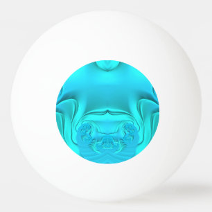 Pelota De Ping Pong Una estrella Ping Pong Ball, Bubbly Blue y Aqua ~