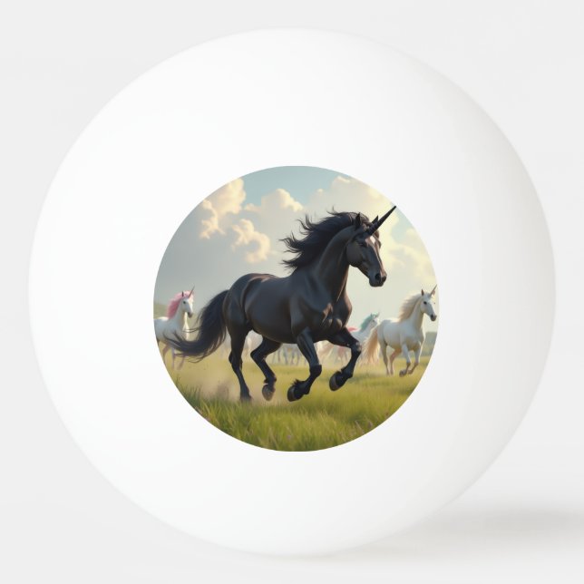 Pelota De Ping Pong Unicornio (Anverso)