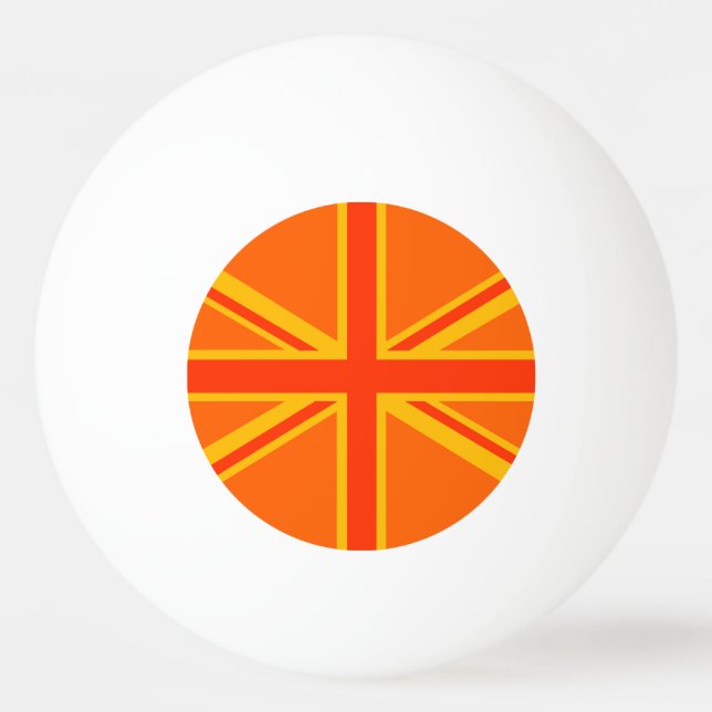 Pelota De Ping Pong Union Jack anaranjado (Anverso)