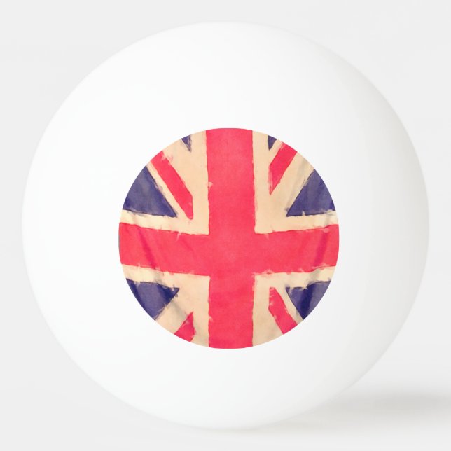 Pelota De Ping Pong UNION JACK FLAG grunge (Reverso)