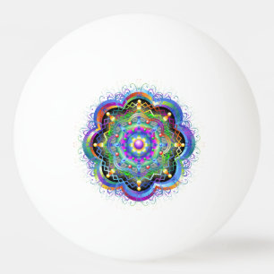 Pelota De Ping Pong Universo Mandala Colores Psicodélicos