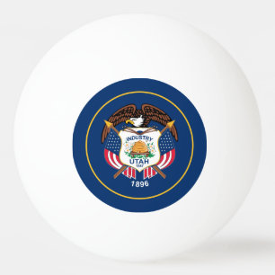 Pelota De Ping Pong Utah: El Estado de la Colmena Bandera de EE. UU.,