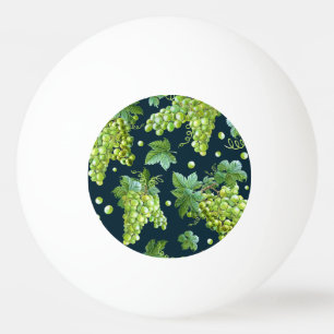 Pelota De Ping Pong Uva verde: Patrón oscuro de acuarela